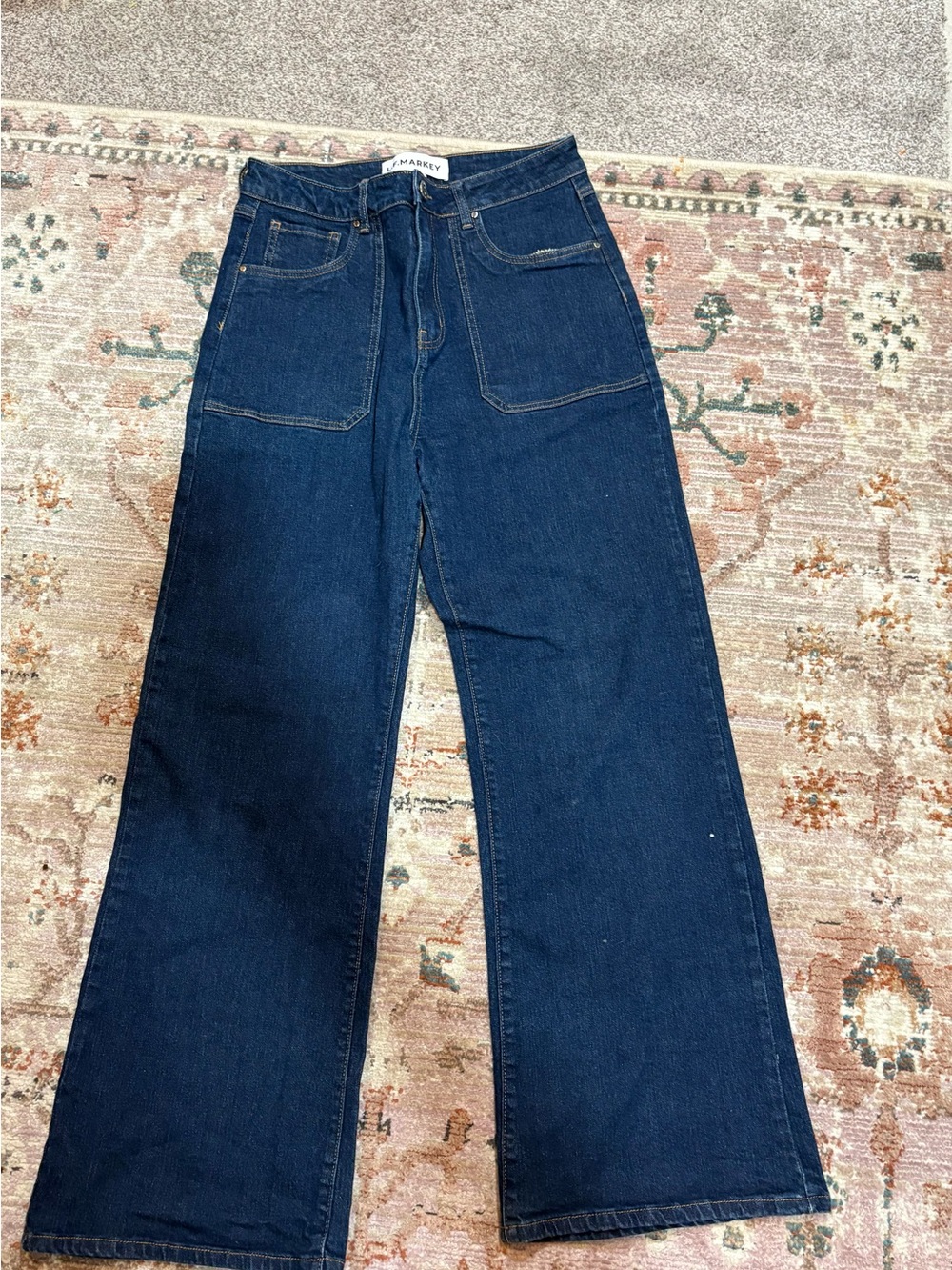 L.F. Markey Dark Blue Wide-Leg Women’s Jeans